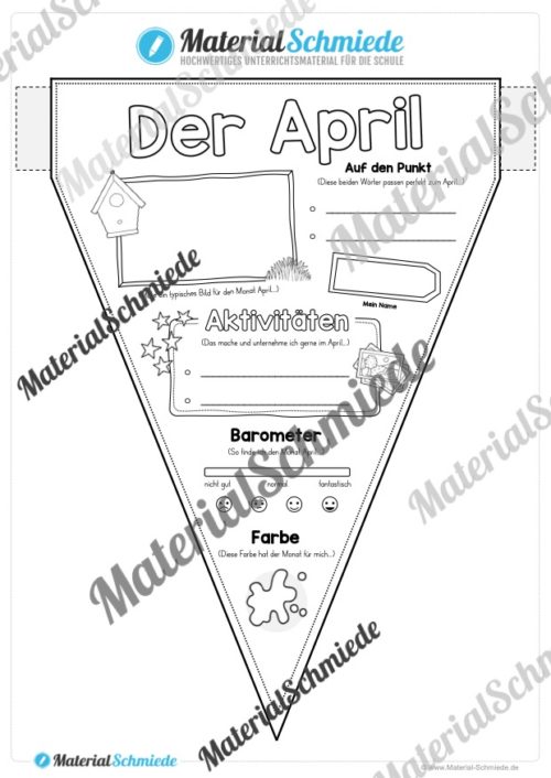 Wimpel: Monat April (Vorschau)