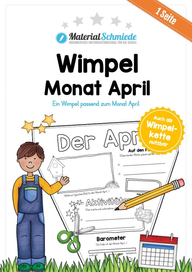 materialschmiede-sachkunde-kalender-monate-april-wimpel-deckblatt
