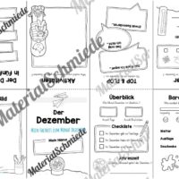 Faltheft: Monat Dezember (mit Linien)