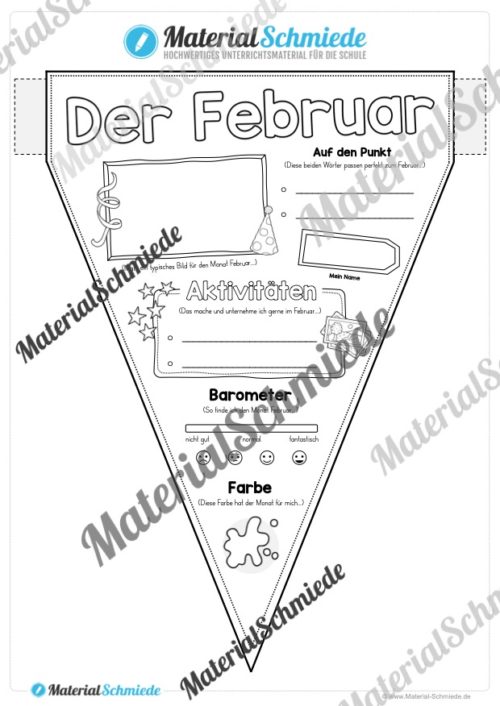 Wimpel: Monat Februar (Vorschau)