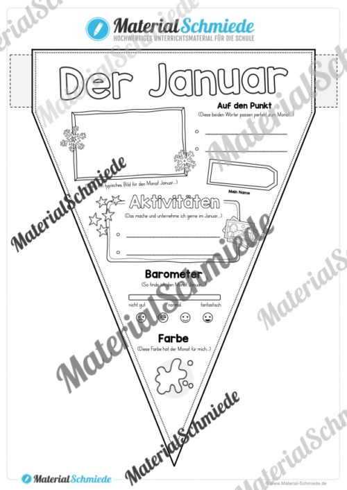 Wimpel: Monat Januar (Vorschau)