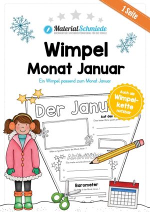 materialschmiede-sachkunde-kalender-monate-januar-wimpel-deckblatt-1