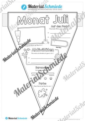 Wimpel: Monat Juli (Vorschau)