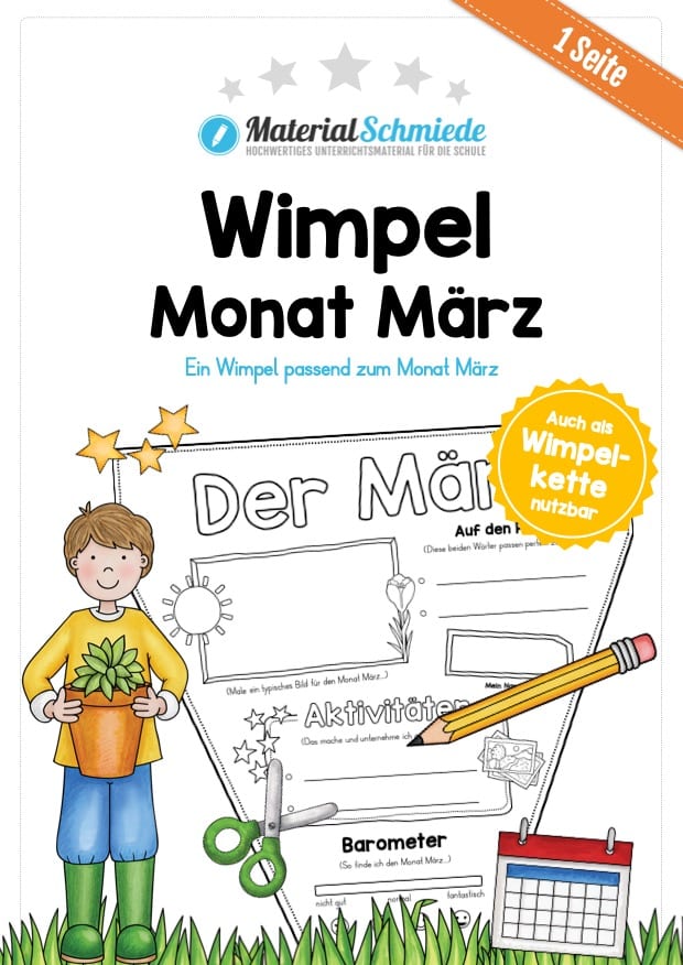 materialschmiede-sachkunde-kalender-monate-maerz-wimpel-deckblatt