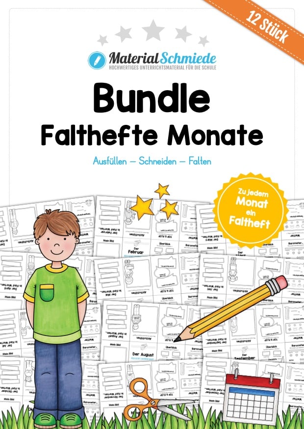 Bundle: Falthefte Monate (12 Stück)