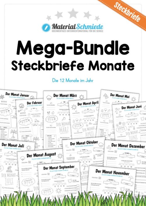Mega-Bundle: Steckbriefe Monate