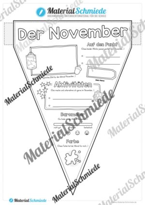 Wimpel: Monat November (Vorschau)