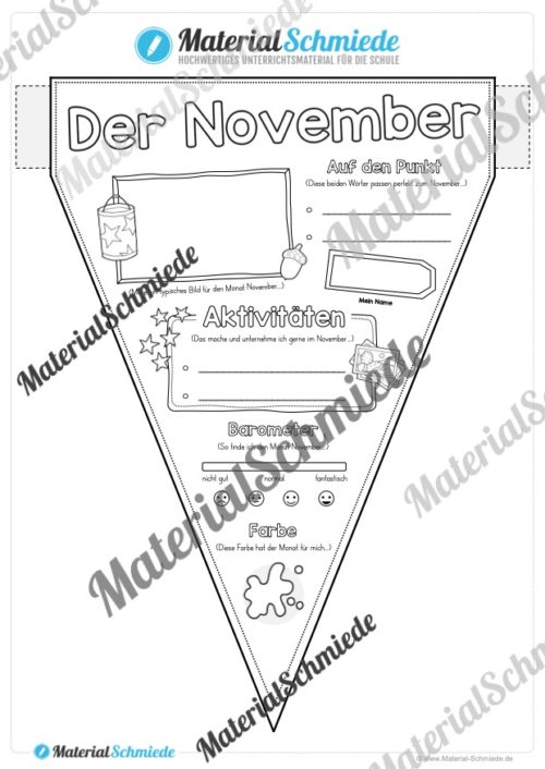 Wimpel: Monat November (Vorschau)