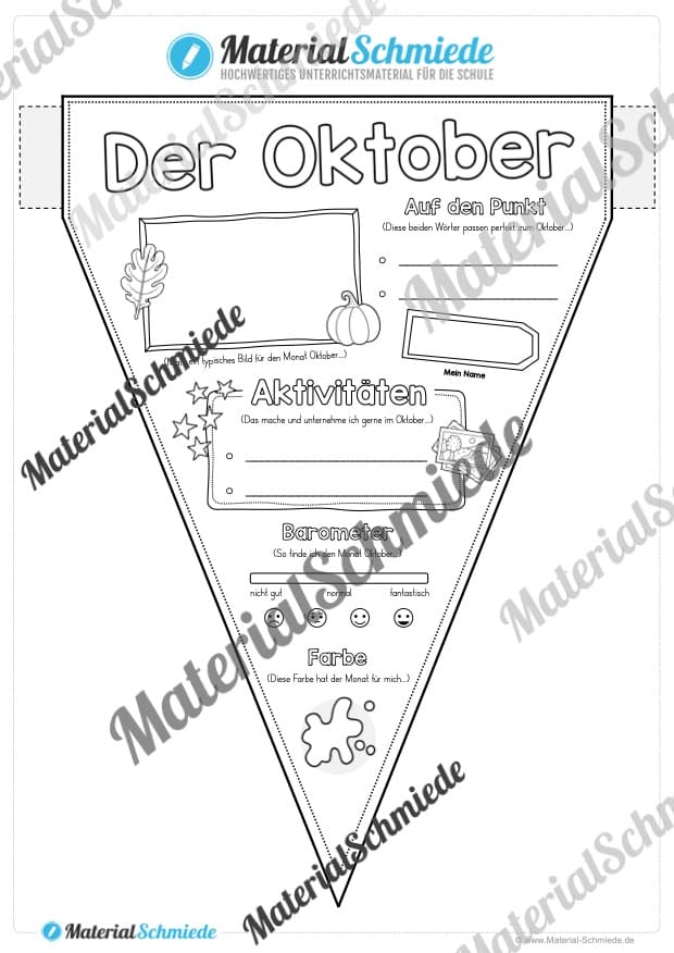 Wimpel: Monat Oktober (Vorschau)