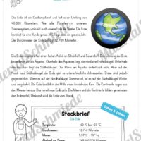 Lesetext: Die Erde (mit Mini-Steckbrief)