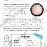 Lesetext: Der Pluto (mit Mini-Steckbrief)