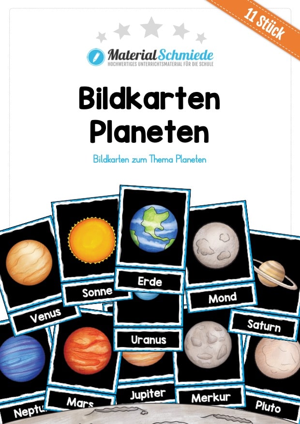 11 Bildkarten zum Thema Planeten