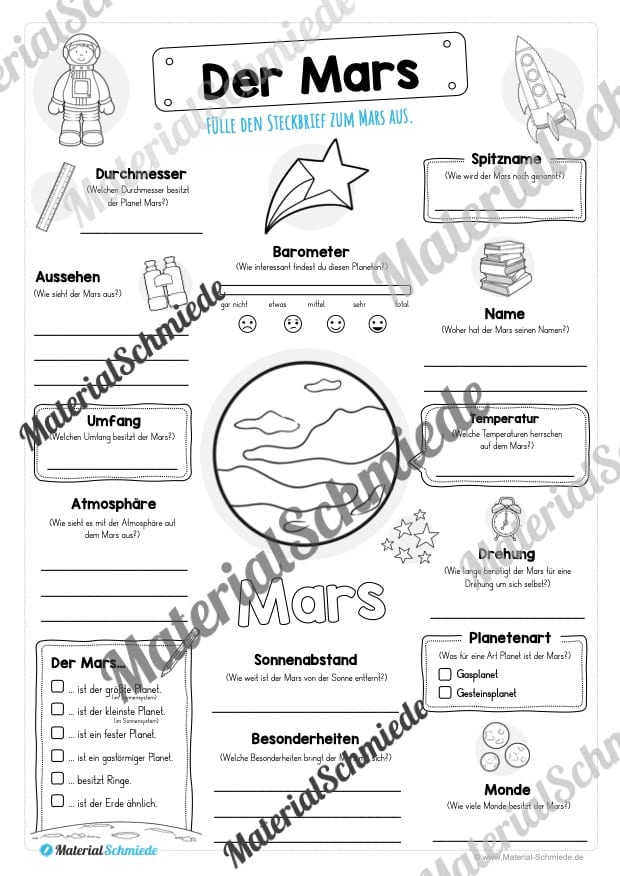 Steckbrief: Planet Mars (Vorschau)