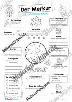 Steckbrief: Planet Merkur (Vorschau)