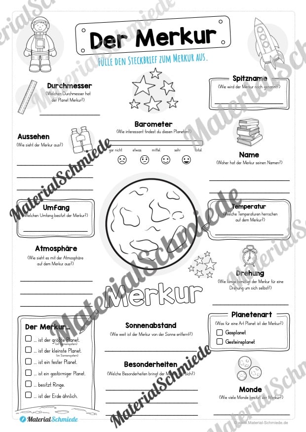 Steckbrief: Planet Merkur (Vorschau)