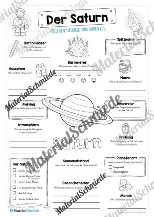Steckbrief: Planet Saturn (Vorschau)
