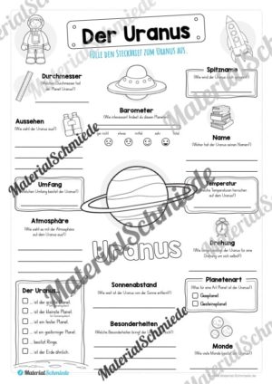 Steckbrief: Planet Uranus (Vorschau)