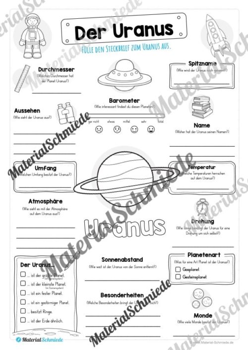 Steckbrief: Planet Uranus (Vorschau)