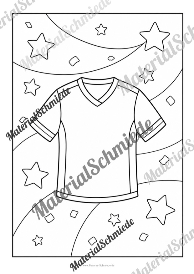 Kostenlose Ausmalbilder zu Thema Fußball (Ausmalbild 01)