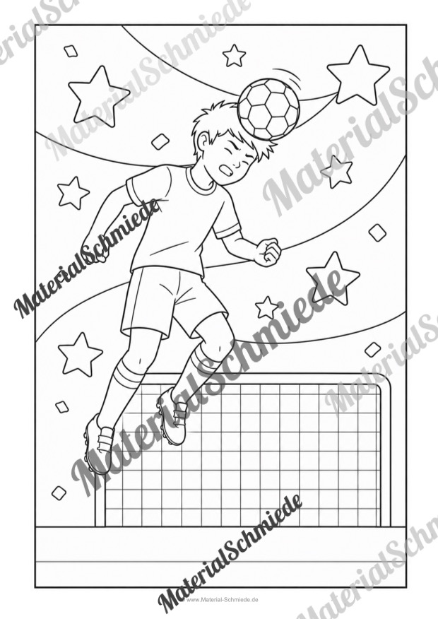 Kostenlose Ausmalbilder zu Thema Fußball (Ausmalbild 03)