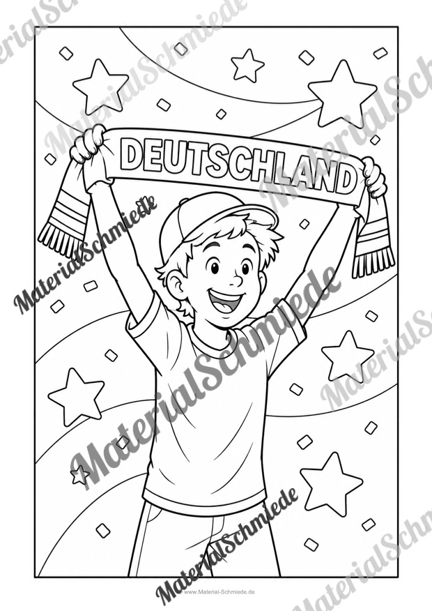 Kostenlose Ausmalbilder zu Thema Fußball (Ausmalbild 04)