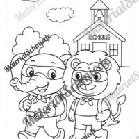 Ausmalbilder für die Elefantenklasse (Arbeitsblatt 04)