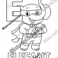 Ausmalbilder für die Elefantenklasse (Arbeitsblatt 06)