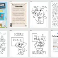 Ausmalbilder für die Elefantenklasse (Überblick)