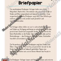 Briefpapier für die Elefantenklasse (Arbeitsblatt 01)