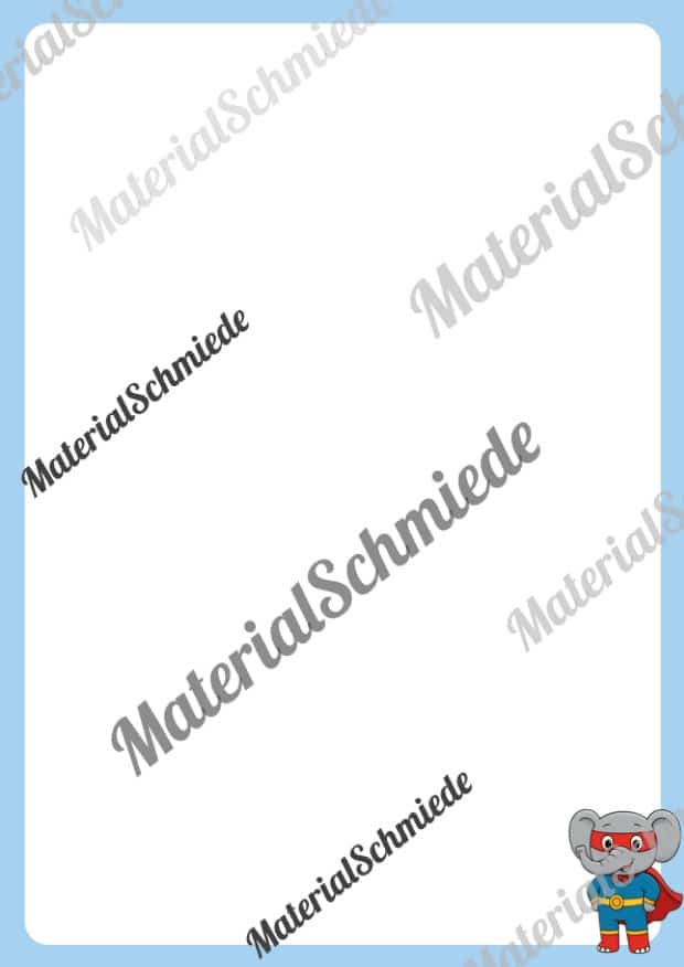 Briefpapier für die Elefantenklasse (Arbeitsblatt 02)