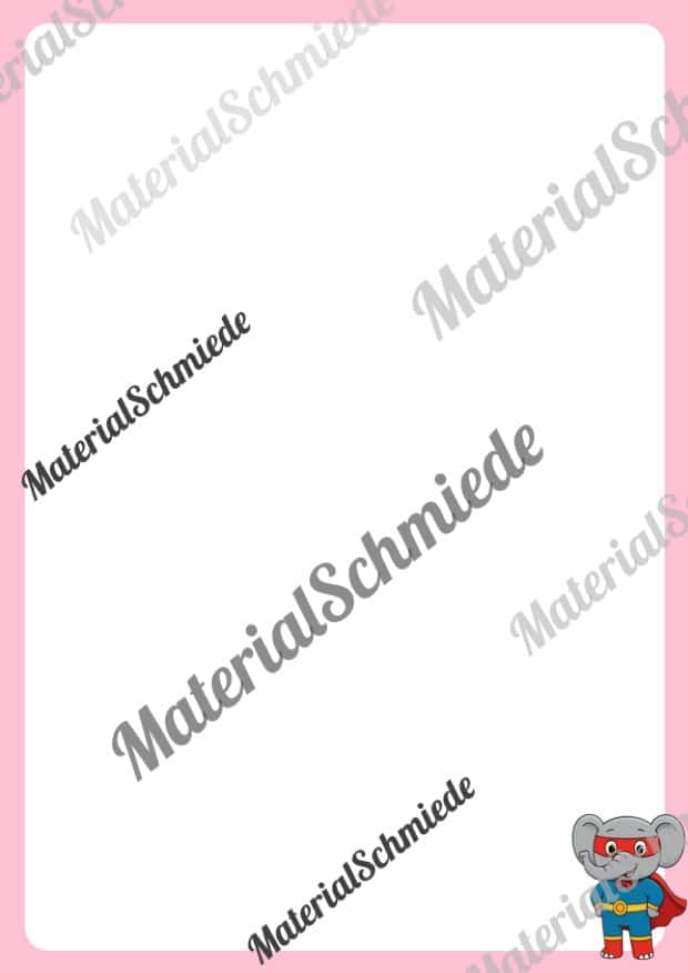 Briefpapier für die Elefantenklasse (Arbeitsblatt 03)