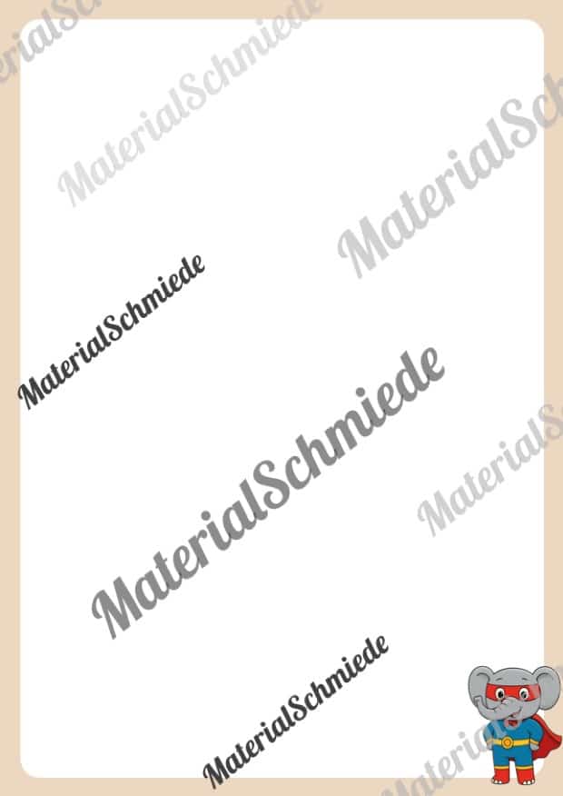 Briefpapier für die Elefantenklasse (Arbeitsblatt 05)
