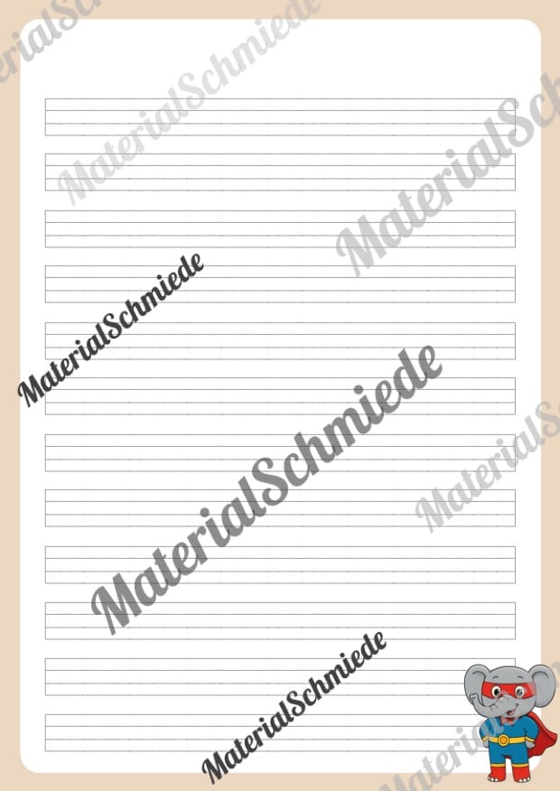 Briefpapier für die Elefantenklasse (Arbeitsblatt 08)