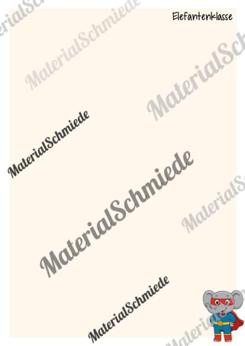 Briefpapier für die Elefantenklasse (Arbeitsblatt 09)