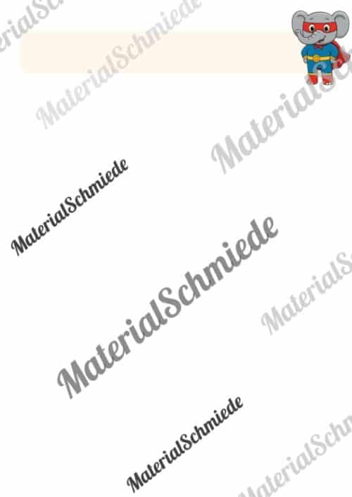 Briefpapier für die Elefantenklasse (Arbeitsblatt 10)