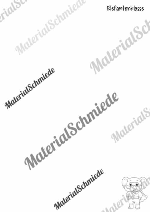 Briefpapier für die Elefantenklasse (Arbeitsblatt 12)