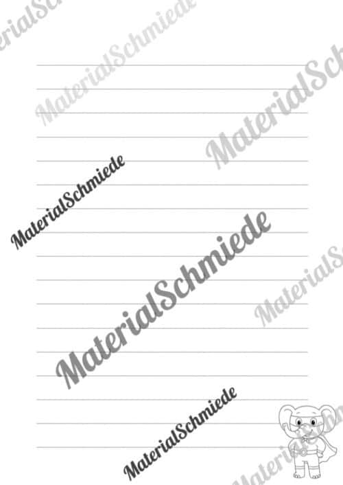 Briefpapier für die Elefantenklasse (Arbeitsblatt 13)