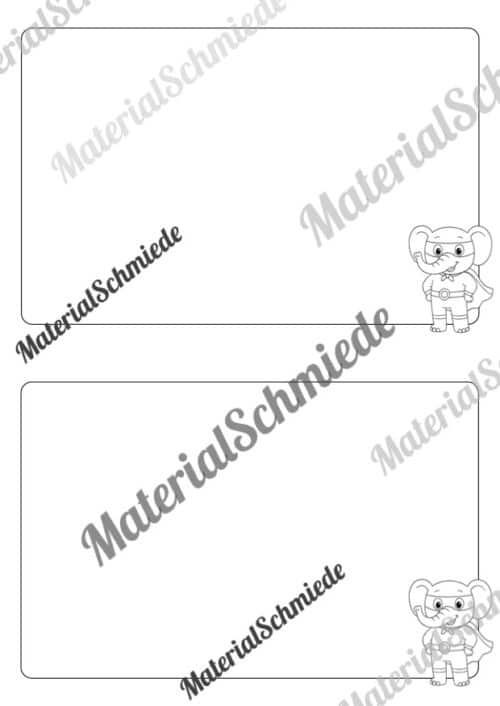 Briefpapier für die Elefantenklasse (Arbeitsblatt 15)