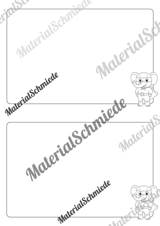 Briefpapier für die Elefantenklasse (Arbeitsblatt 15)