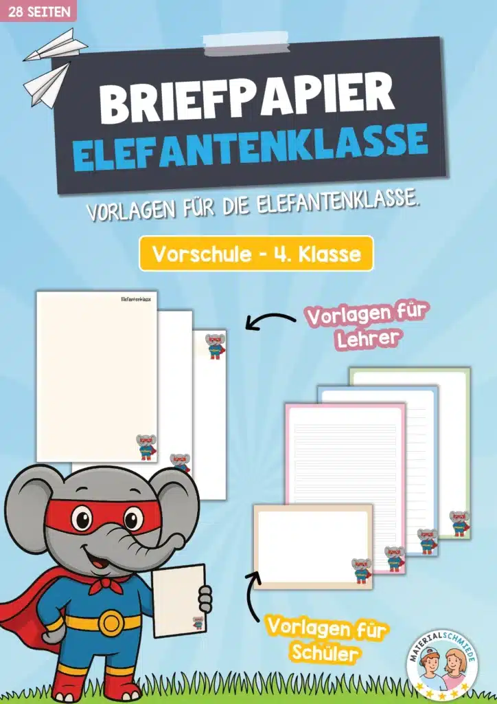 Briefpapier für die Elefantenklasse