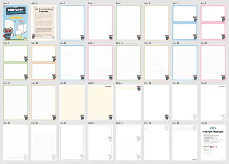 Briefpapier für die Elefantenklasse (Überblick)