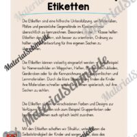 Etiketten für die Elefantenklasse (Arbeitsblatt 01)
