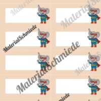 Etiketten für die Elefantenklasse (Arbeitsblatt 05)