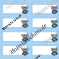 Etiketten für die Elefantenklasse (Arbeitsblatt 06)