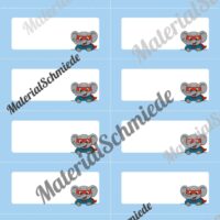 Etiketten für die Elefantenklasse (Arbeitsblatt 07)