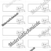 Etiketten für die Elefantenklasse (Arbeitsblatt 12)