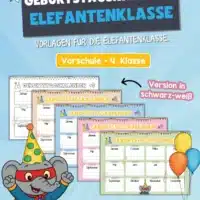 Geburtstagskalender für die Elefantenklasse