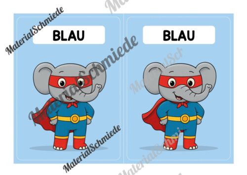 Gruppenschilder für die Elefantenklasse (Arbeitsblatt 02)