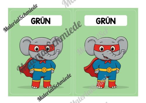 Gruppenschilder für die Elefantenklasse (Arbeitsblatt 03)