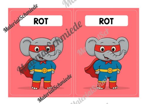 Gruppenschilder für die Elefantenklasse (Arbeitsblatt 04)
